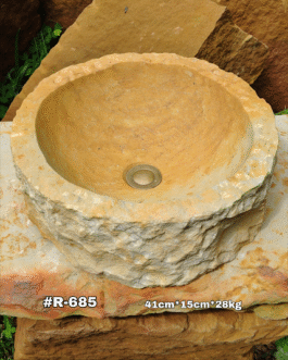 Lavamanos en piedra rústico de cantera