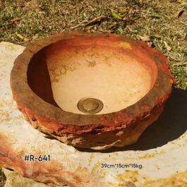 Lavamanos rústico de cantera R-641