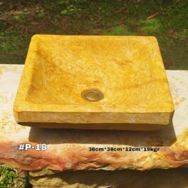 Lavamanos en Piedra Rectangular, P-18