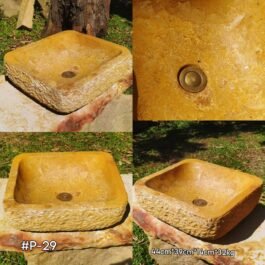 Lavamanos en Piedra Rectangular, P-29
