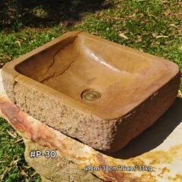 Lavamanos en Piedra Rectangular, P-30
