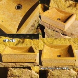Lavamanos en Piedra Rectangular #P-48