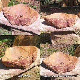 Lavamanos En Piedra Rústica De Montaña