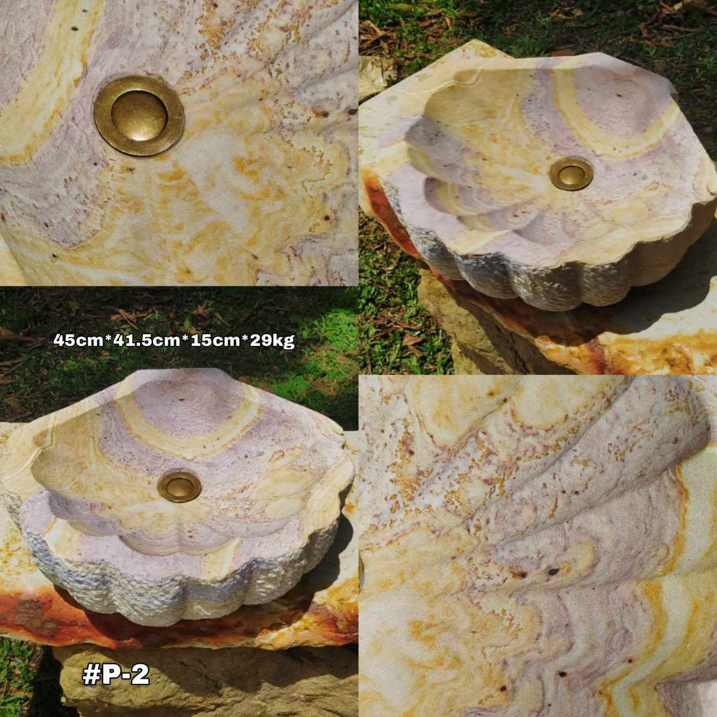 Lavamanos en piedra tematico de la concha