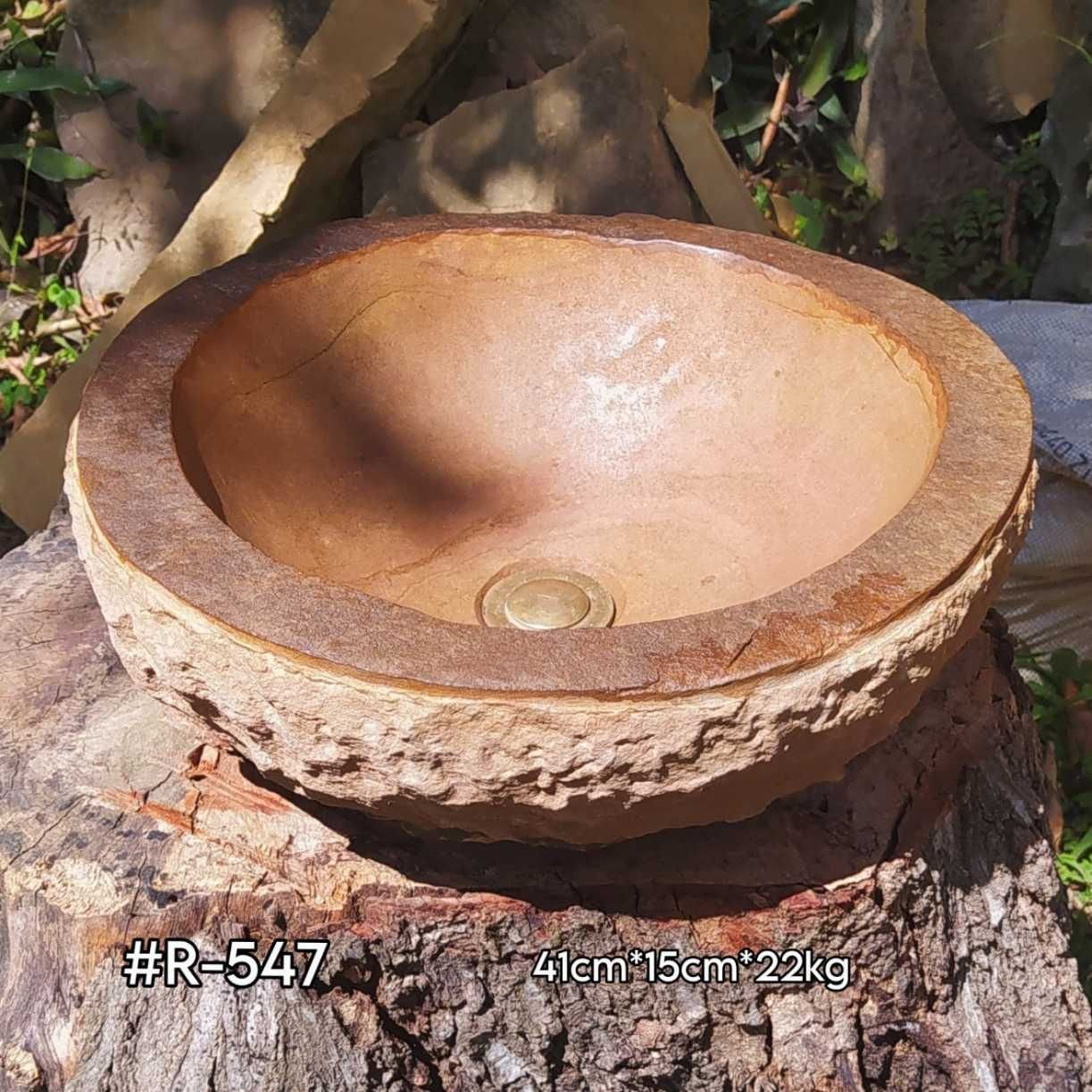 Lavamanos de Piedra Rústico de Cantera. Piedras Ocres