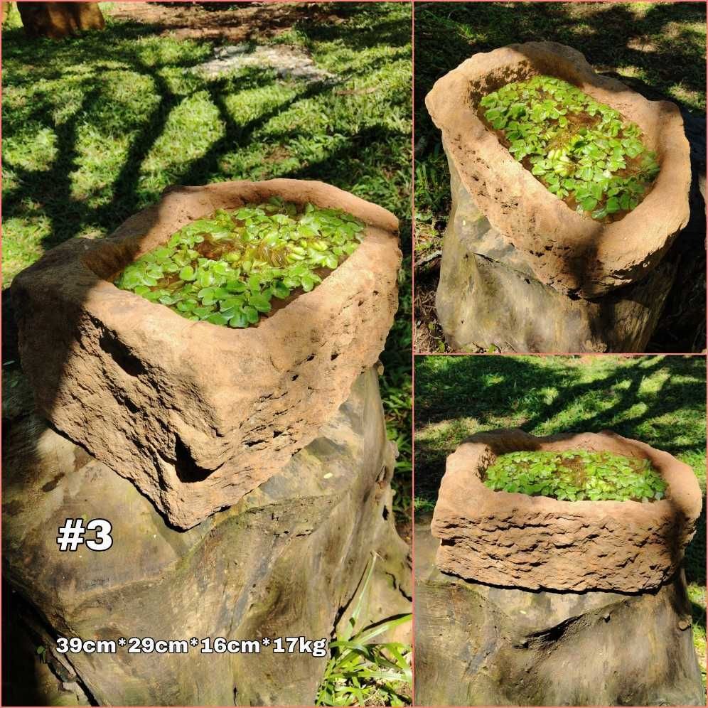 Pila rustica en piedra natural, bebedero pajaros