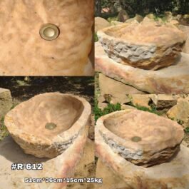 Lavamanos Rústico de Cantera Ovalado #R-612