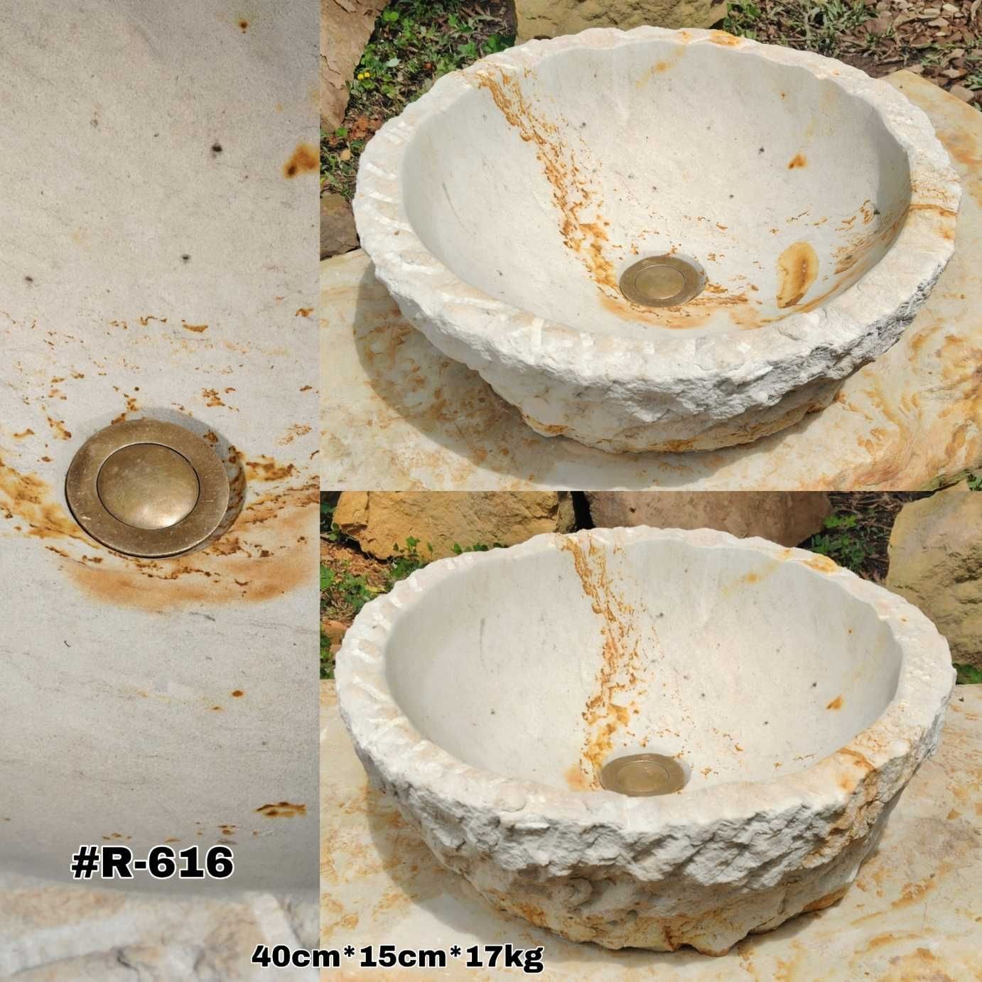 Lavamanos en piedra rústico de cantera