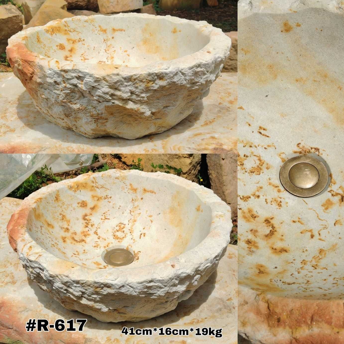 Lavamanos en piedra rústico de cantera