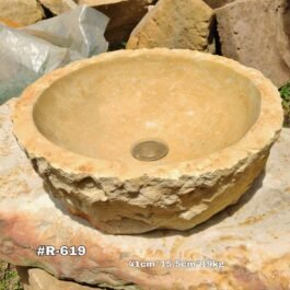 Lavamanos Rústico de Cantera Redondo #R-619