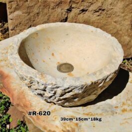 Lavamanos Rústico de Cantera Redondo #R-620
