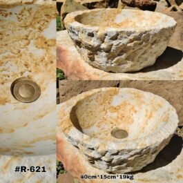 Lavamanos Rústico de Cantera Redondo #R-621