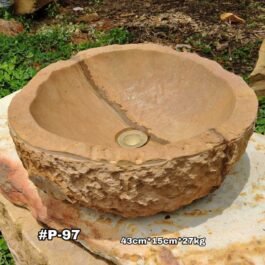 Lavamanos en Piedra Pulido Redondo #P-97