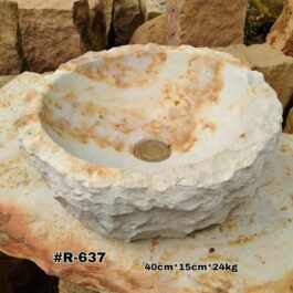 Lavamanos Rústico de Cantera Redondo, #R-637