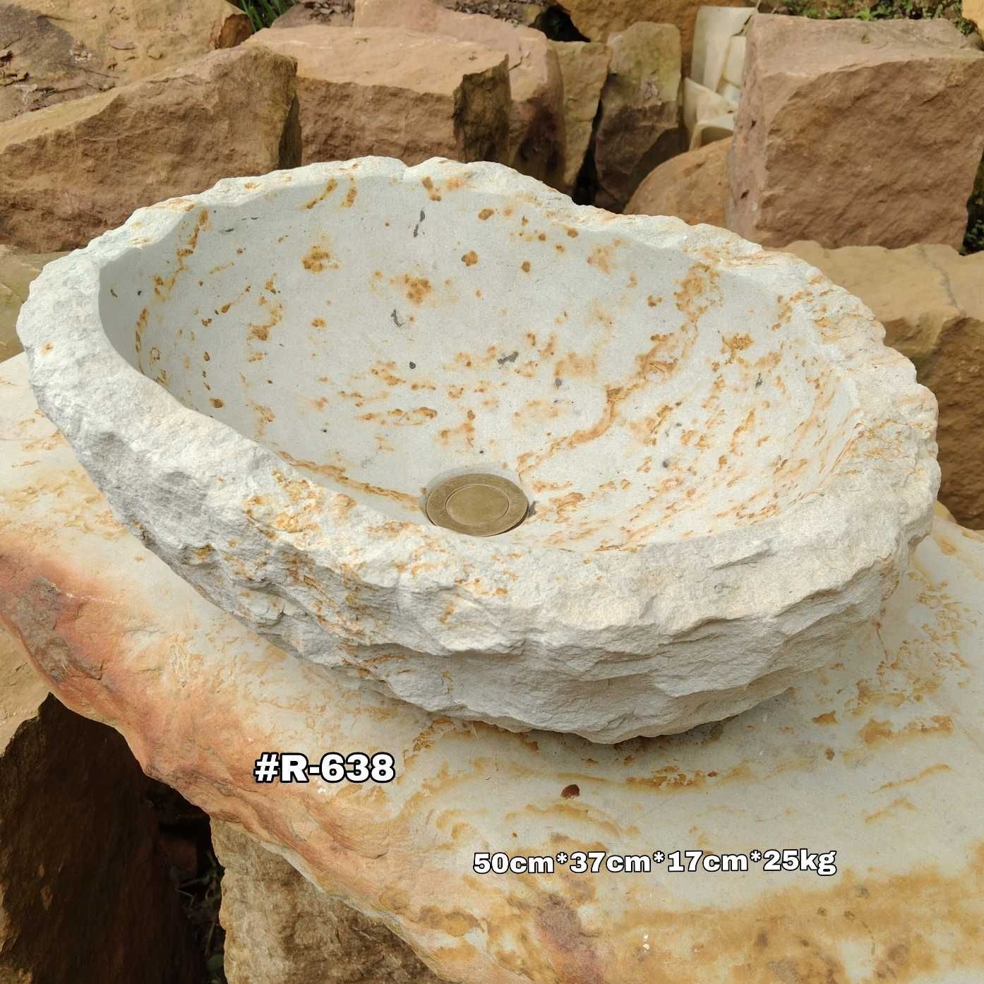 Lavamanos en piedra rústico de cantera