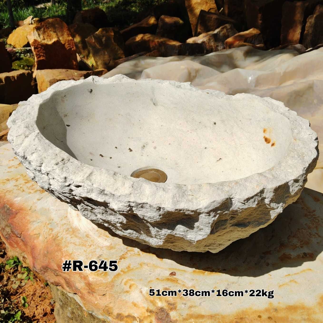 Lavamanos rústico de cantera