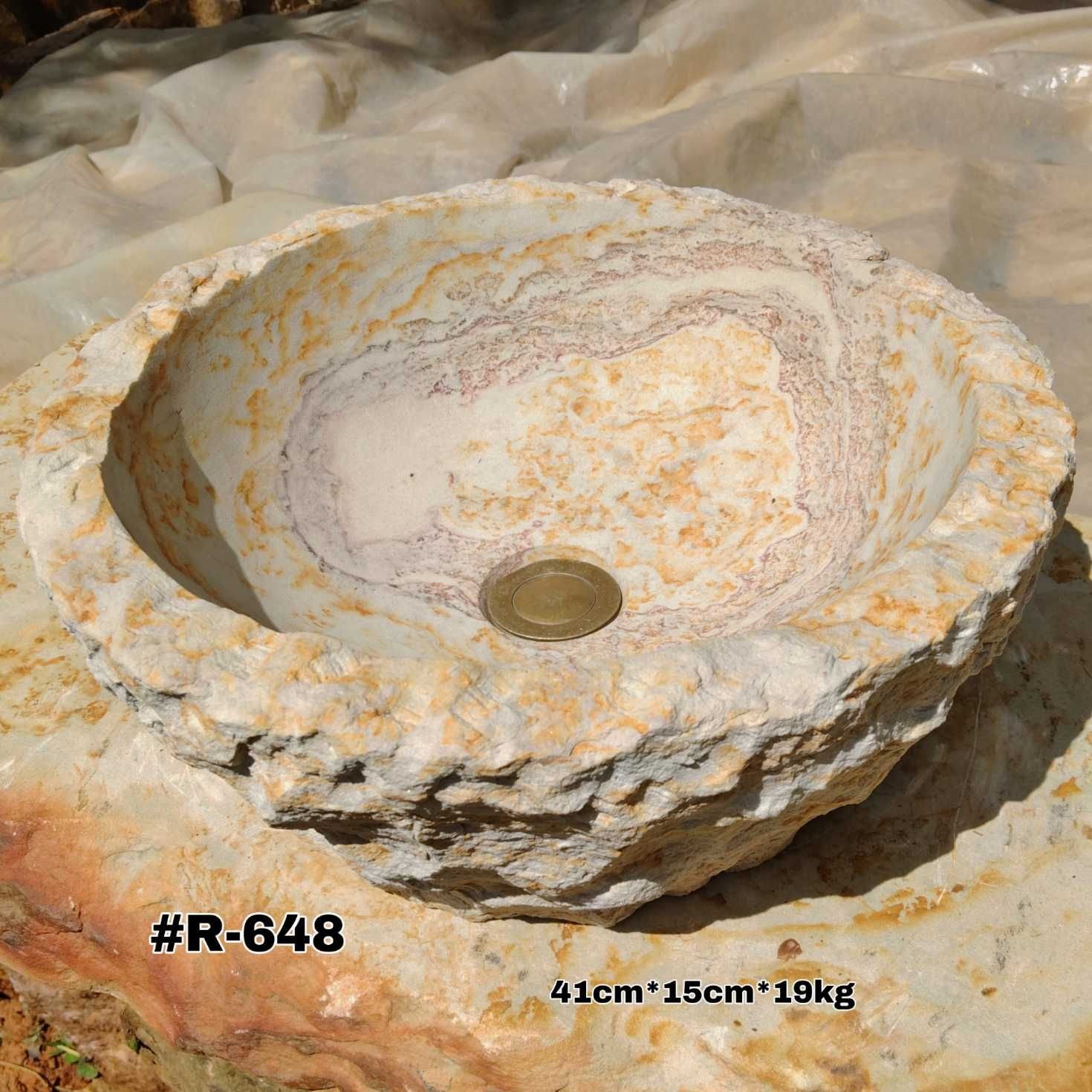 Lavamanos rústico de cantera