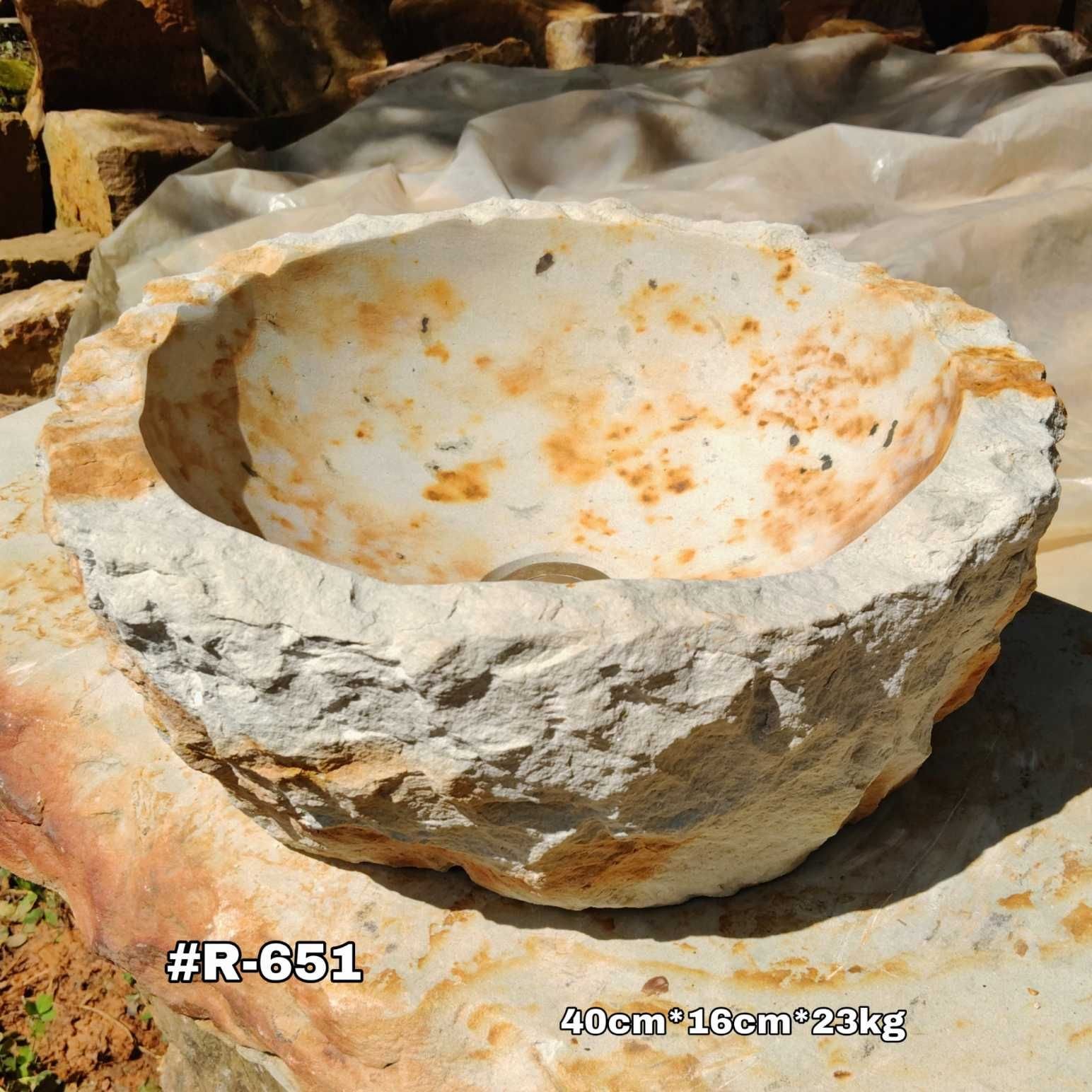 Lavamanos rústico de cantera