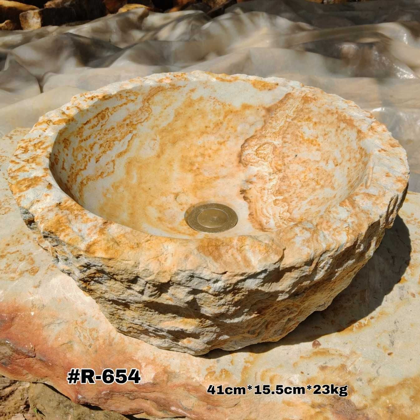 Lavamanos rústico de cantera