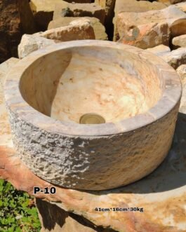 Lavamanos En Piedra Pulido Redondo, P-10