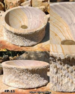 Lavamanos En Piedra Pulido Redondo, P-11