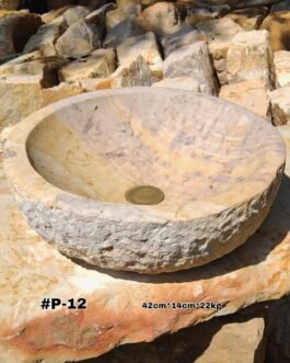 Lavamanos en Piedra Arenisca Redondo, #P-12