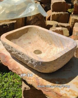 Lavamanos en Piedra Rectangular, P-16