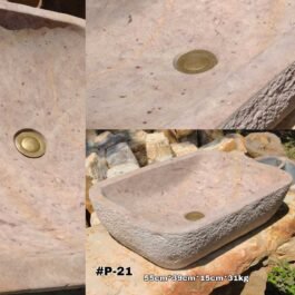 Lavamanos en Piedra Rectangular, P-21