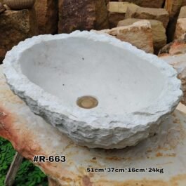 Lavamanos Rústico de Cantera Ovalado #R-663