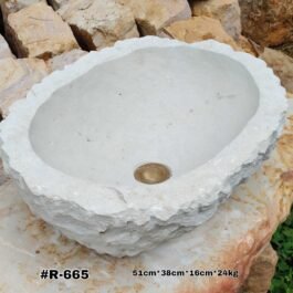 Lavamanos Rústico de Cantera Ovalado #R-665
