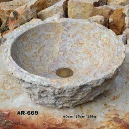 Lavamanos Rústico de Cantera Redondo #R-669