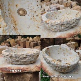 Lavamanos en Piedra Ovalado de Cantera, #R-675