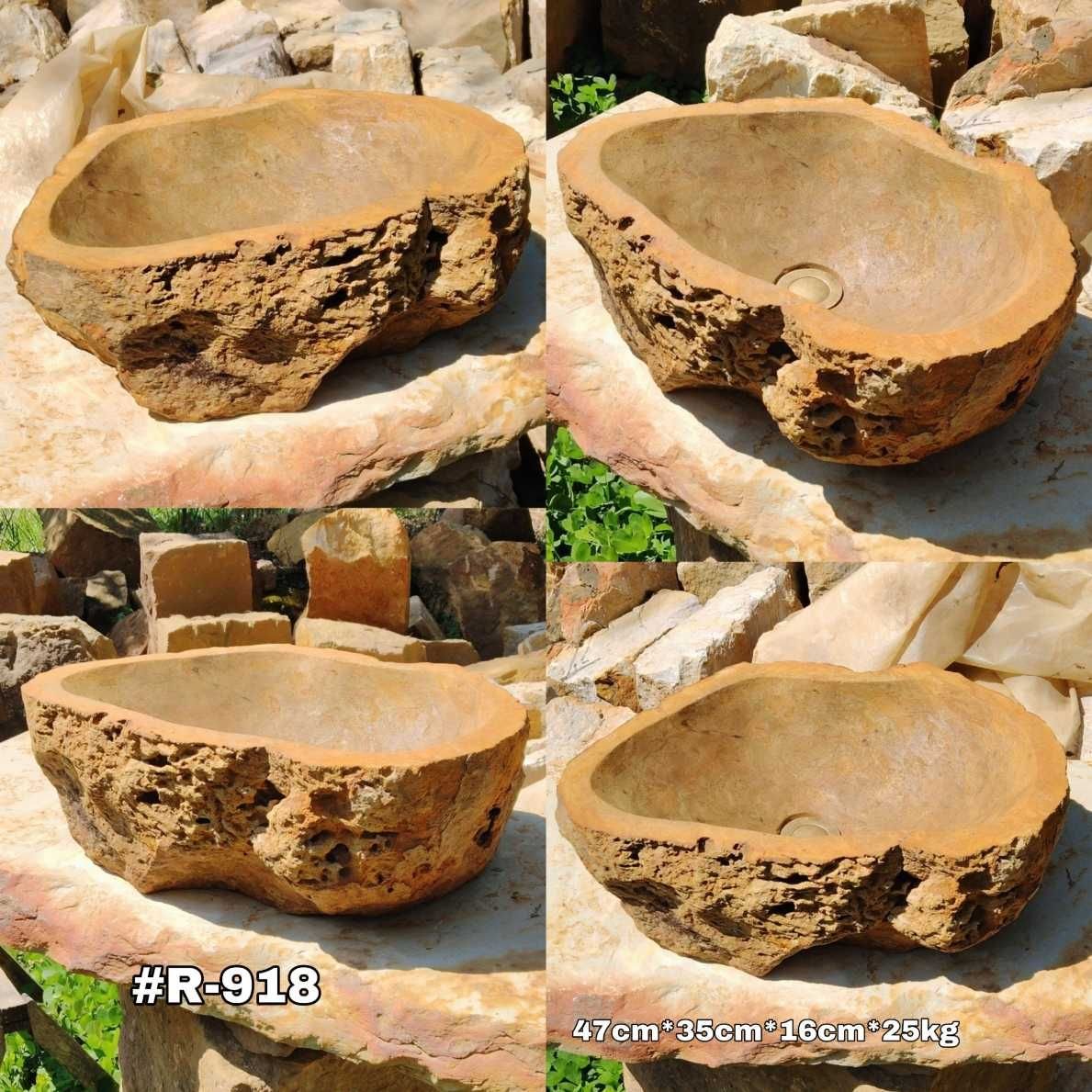 Lavamanos rústicos en piedra