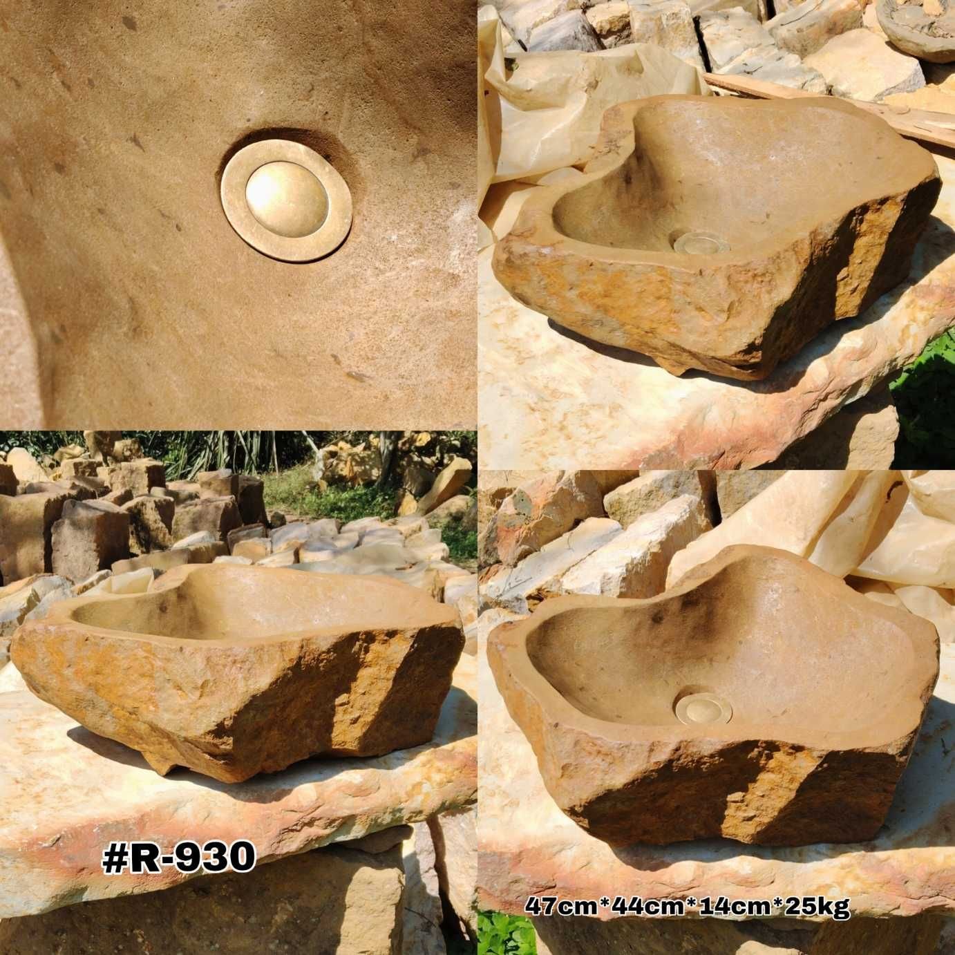 Lavamanos rústicos en piedra