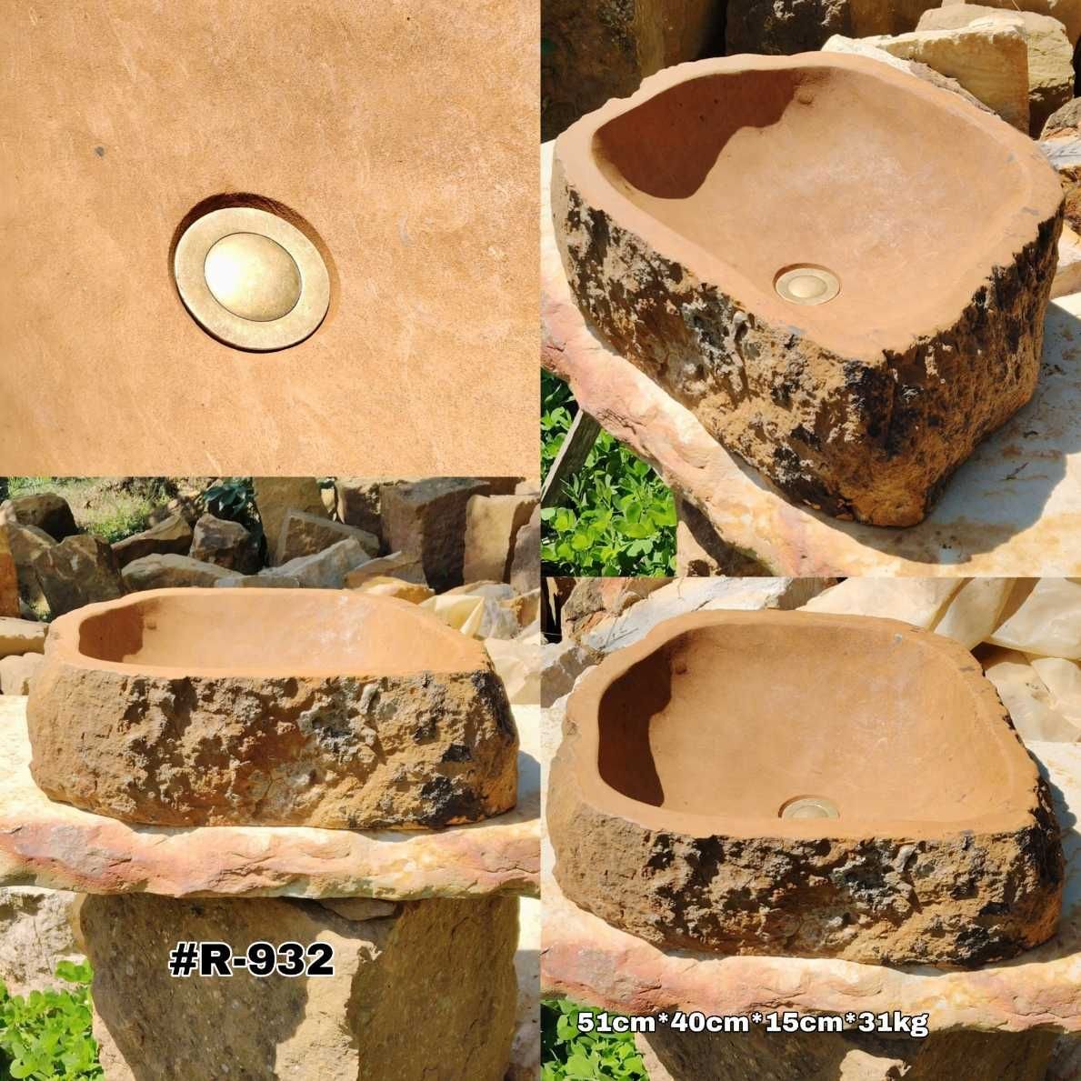 Lavamanos rústicos en piedra