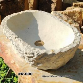 Lavamanos Rústico en Cantera Marfil, #R-600