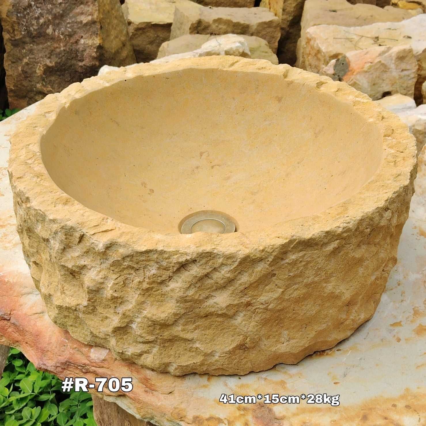 Lavamanos rústico de cantera