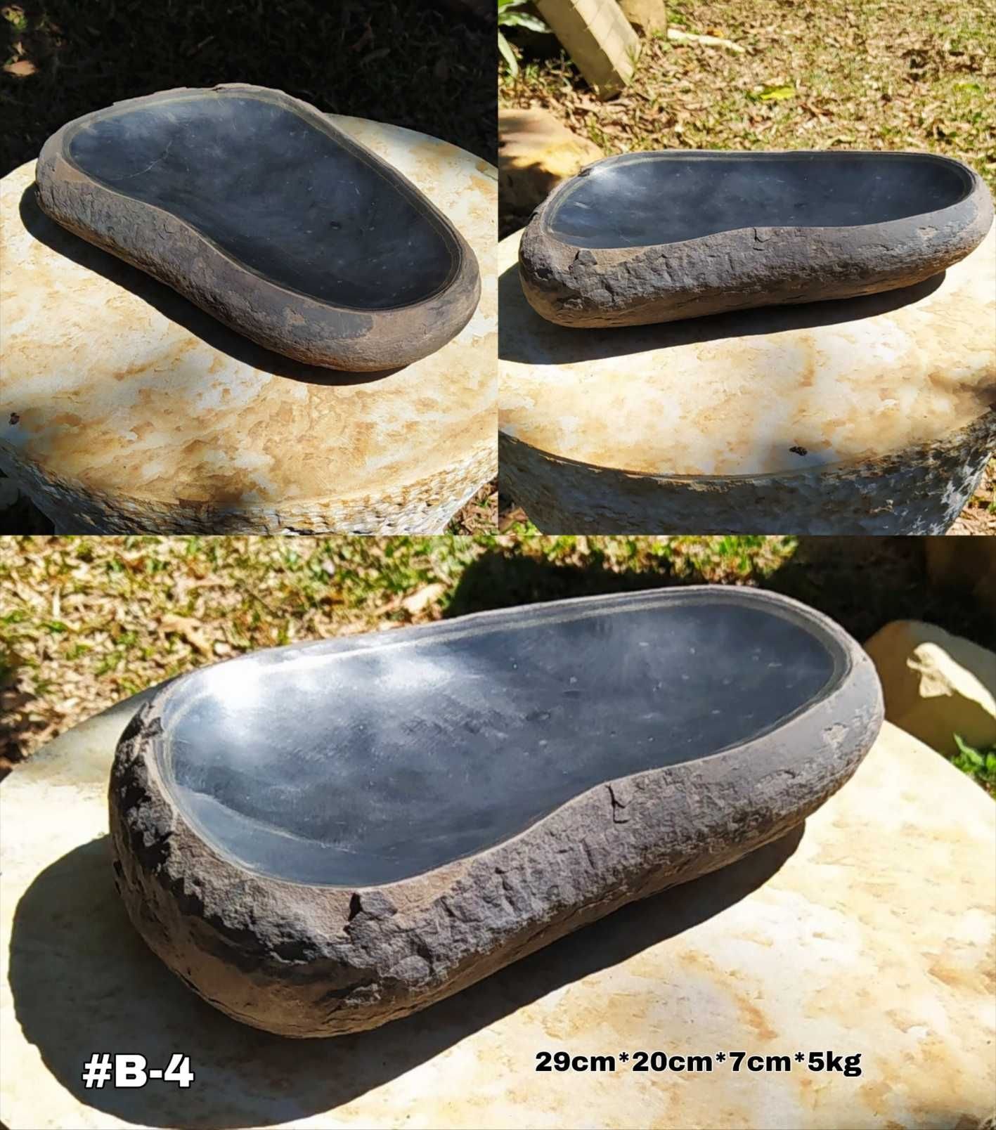 Bandejas y platos en piedra