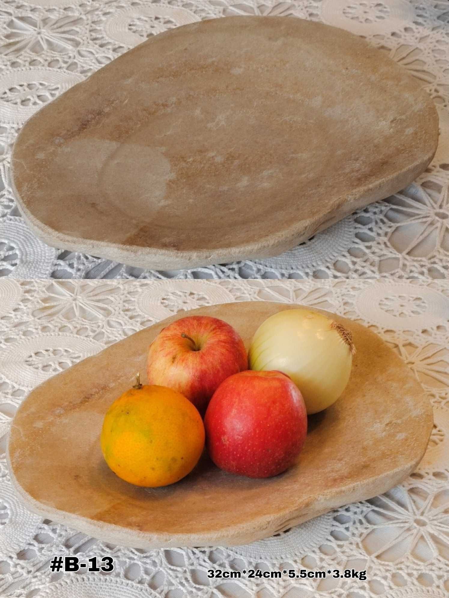 Bandejas y platos en piedra