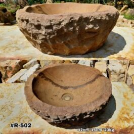 Lavamanos Rústico en Arenisca con Veta, #R-502