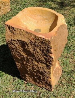 Lavamanos en Piedra Monolítico de Torre de pedestal