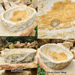Lavamanos Rústico de Cantera Ovalado #R-604