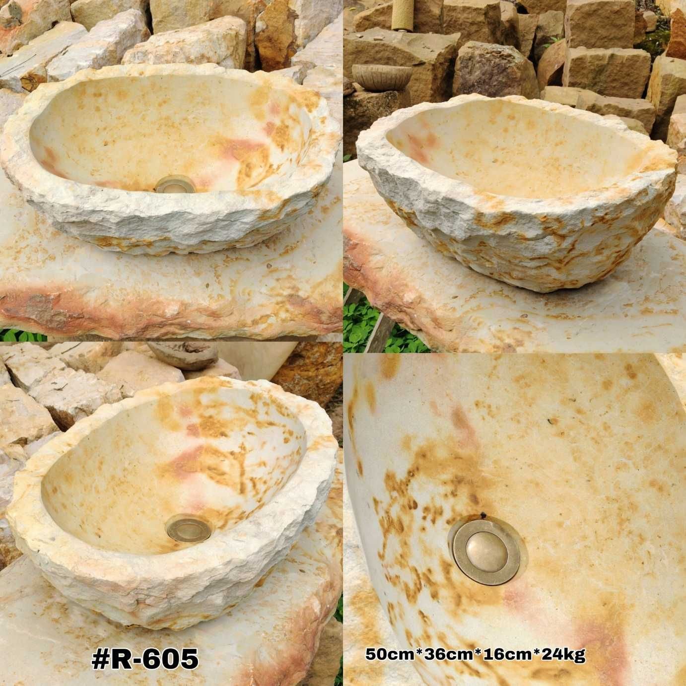 Lavamanos en piedra rústico de cantera