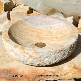 Lavamanos en Piedra Pulido Redondo, #P-37