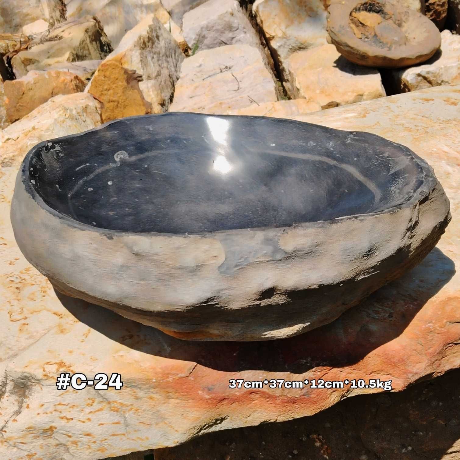 Cuenco en piedra fósil de lujo