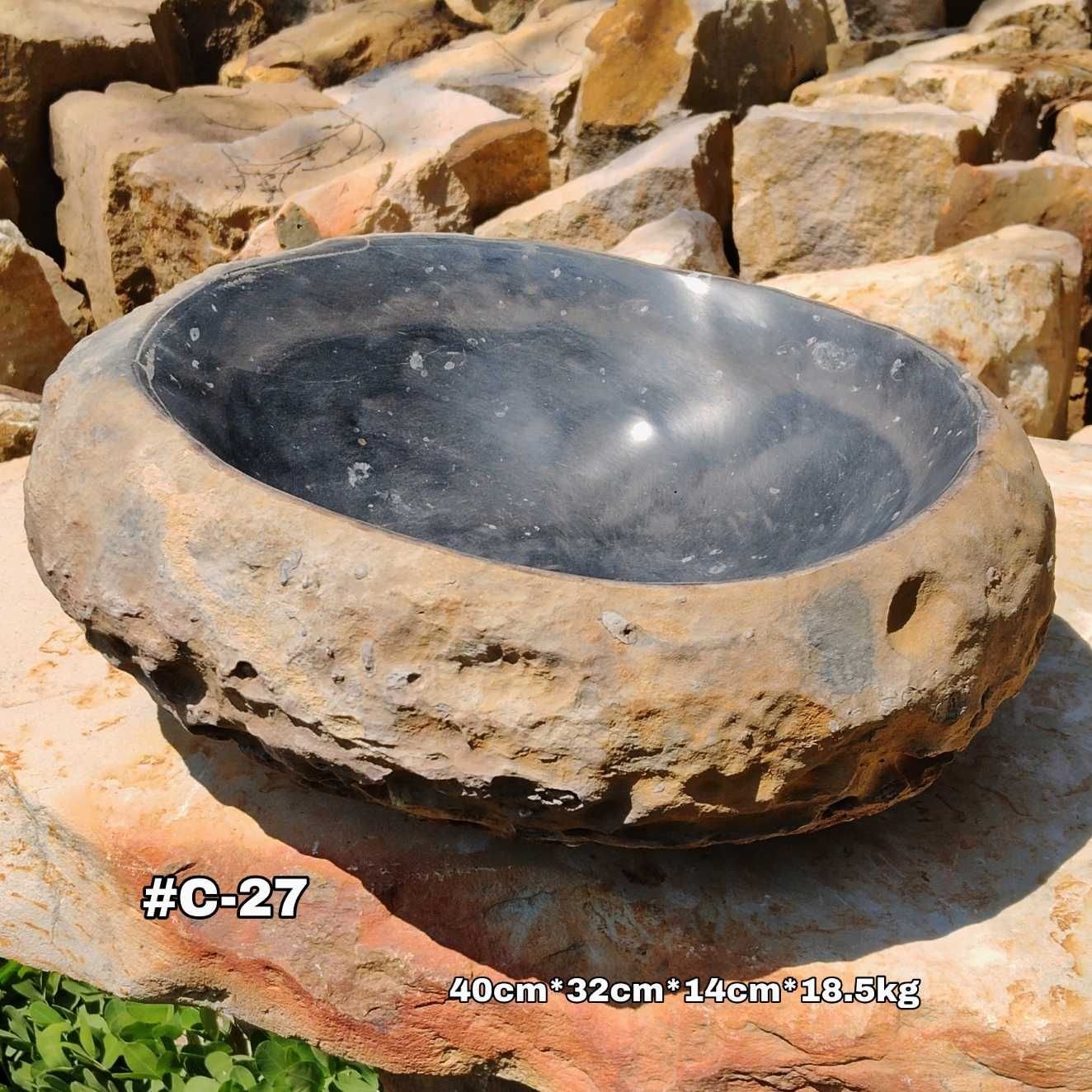 Cuenco en piedra fósil de lujo