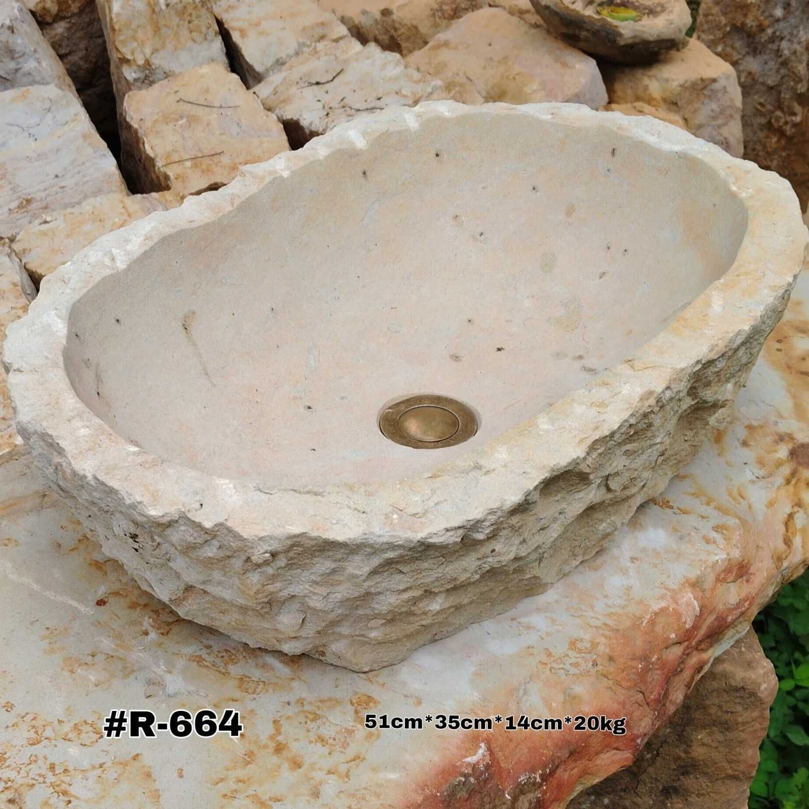 Lavamanos rústicos en piedra