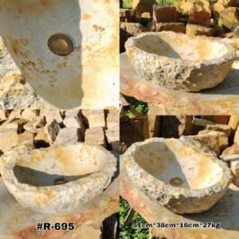 Lavamanos Rústico de Cantera Ovalado #R-695