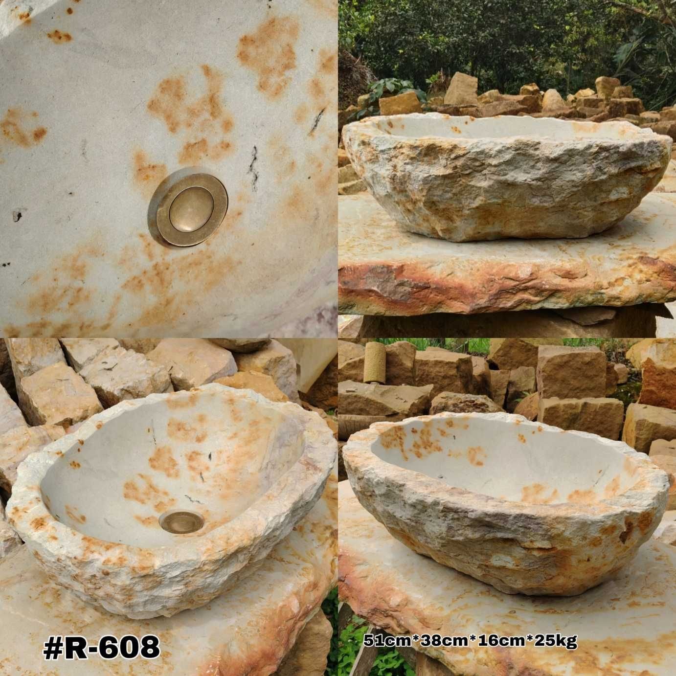 Lavamanos rústicos en piedra