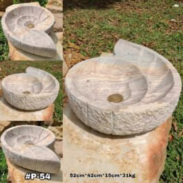 Lavamanos en Piedra Pulido Temático del Caracol, #P-54